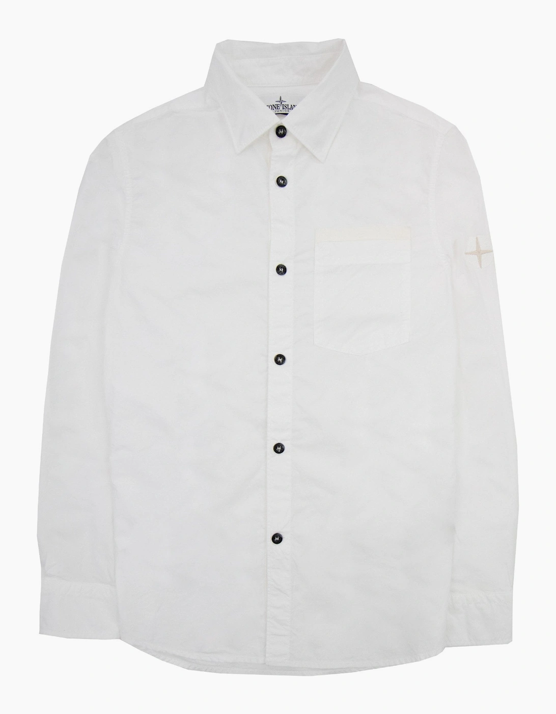 Stone Island Junior Arm Patch Classic Shirt White V0001, 5 of 4