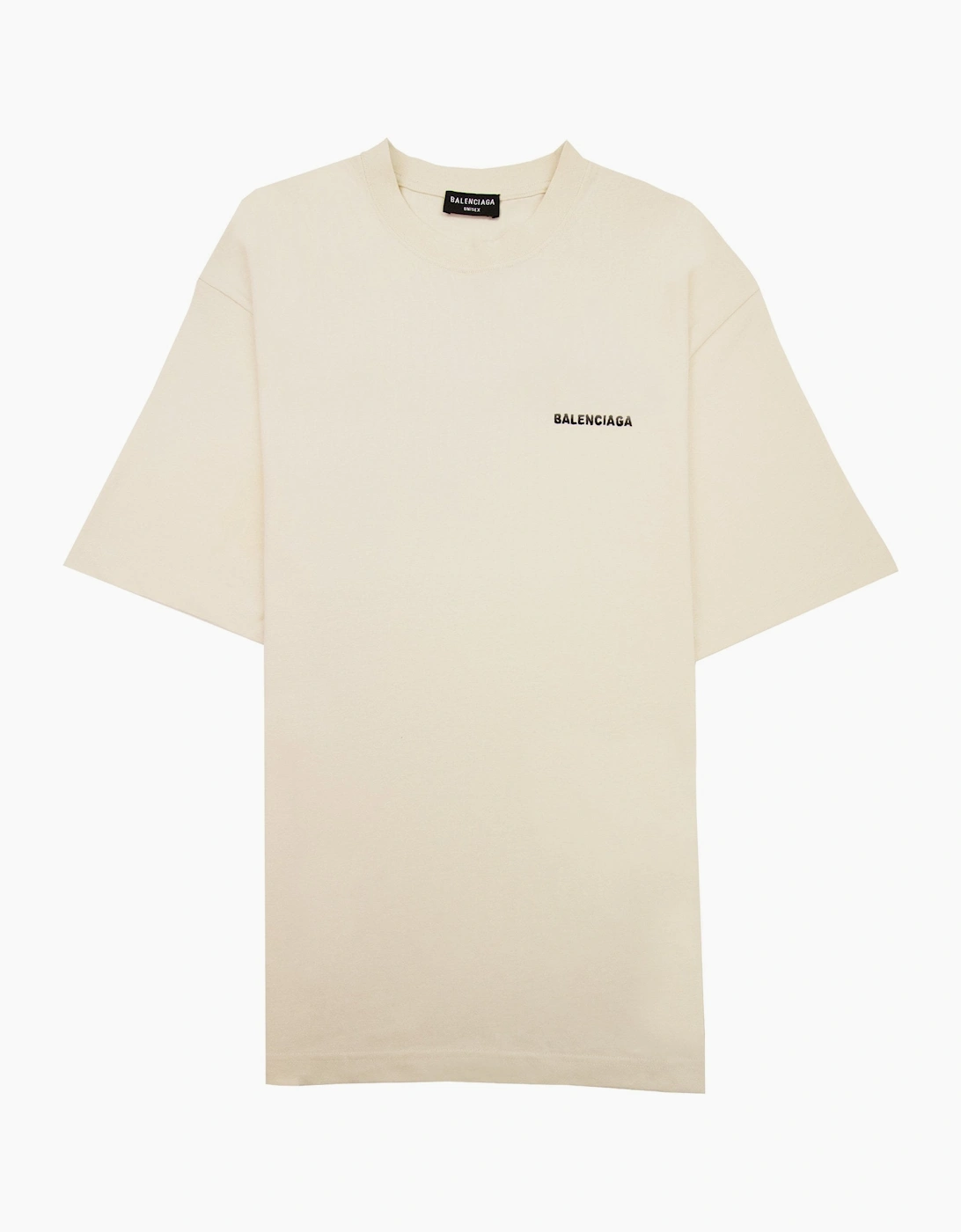 Balenciaga Logo Crewneck T Shirt Off White