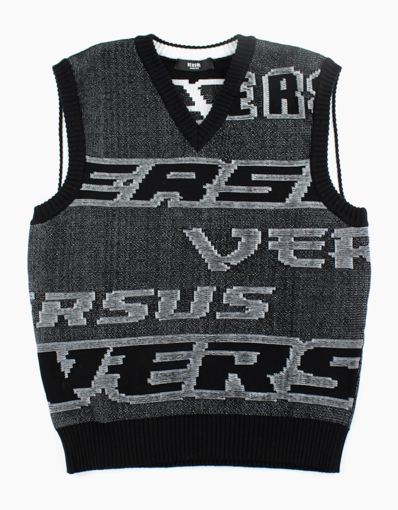 Versace Versus Knitted Vest Top Black