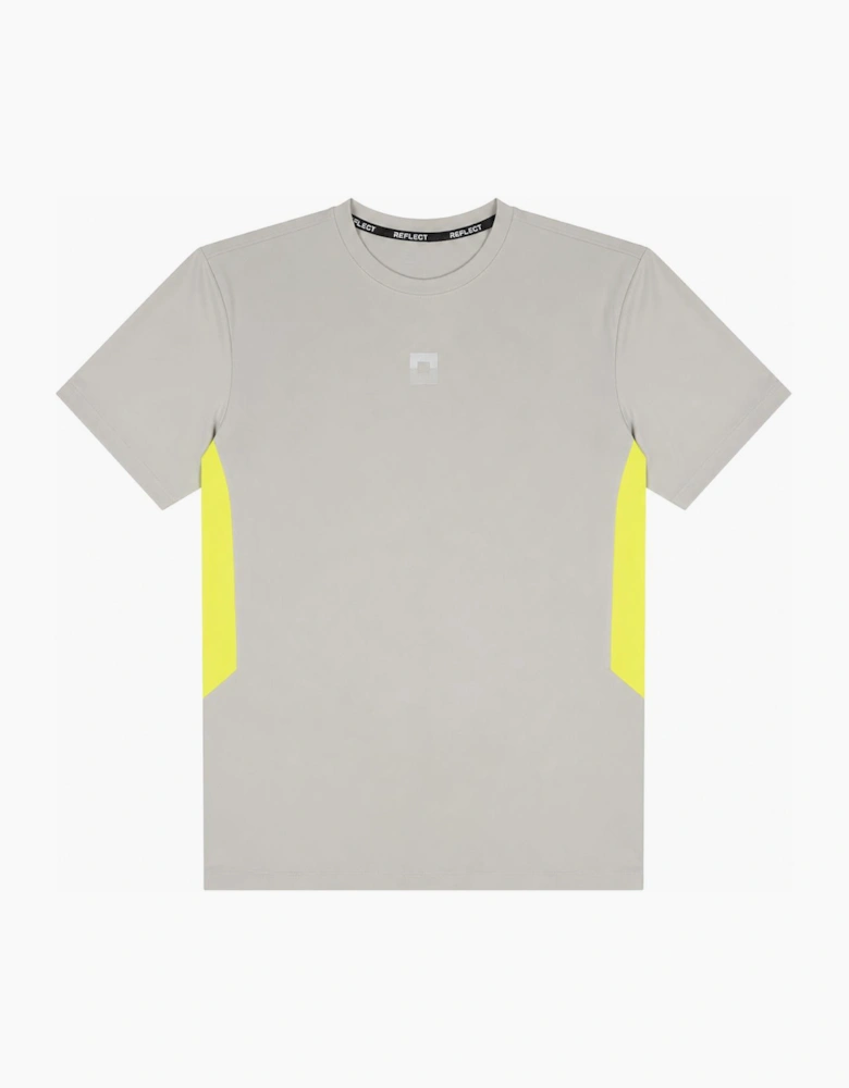 REFLECT Zone Tech T-Shirt Grey/Neon Yellow