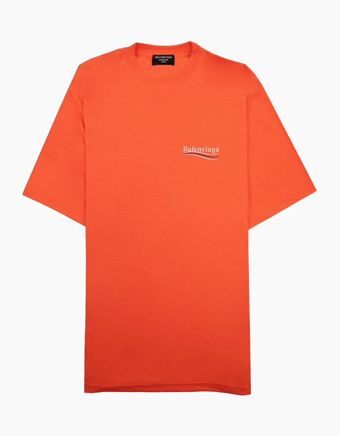Balenciaga Political Campaign Reg Fit T-shirt Orange