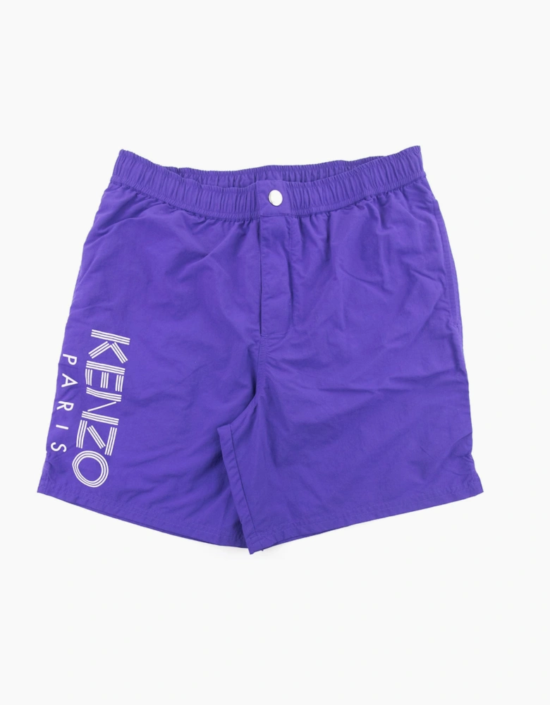 Kenzo Logo Bathing Shorts Purple