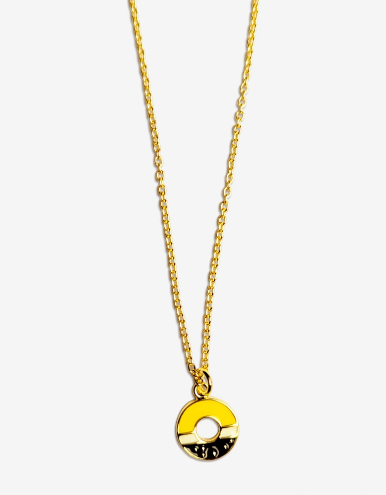 Secret Spoils Girls Yellow and Black Doughnut Necklace in Gold (40cm)