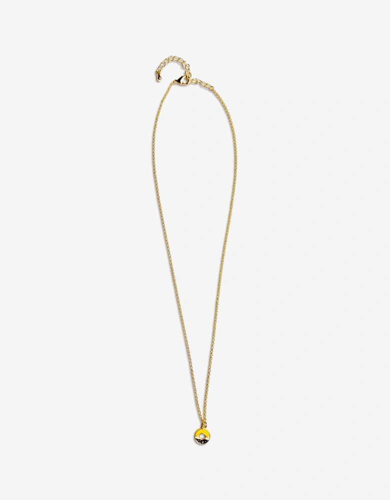 Secret Spoils Girls Yellow and Black Doughnut Necklace in Gold (40cm)