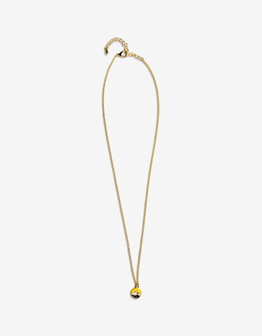 Secret Spoils Girls Yellow and Black Doughnut Necklace in Gold (40cm)