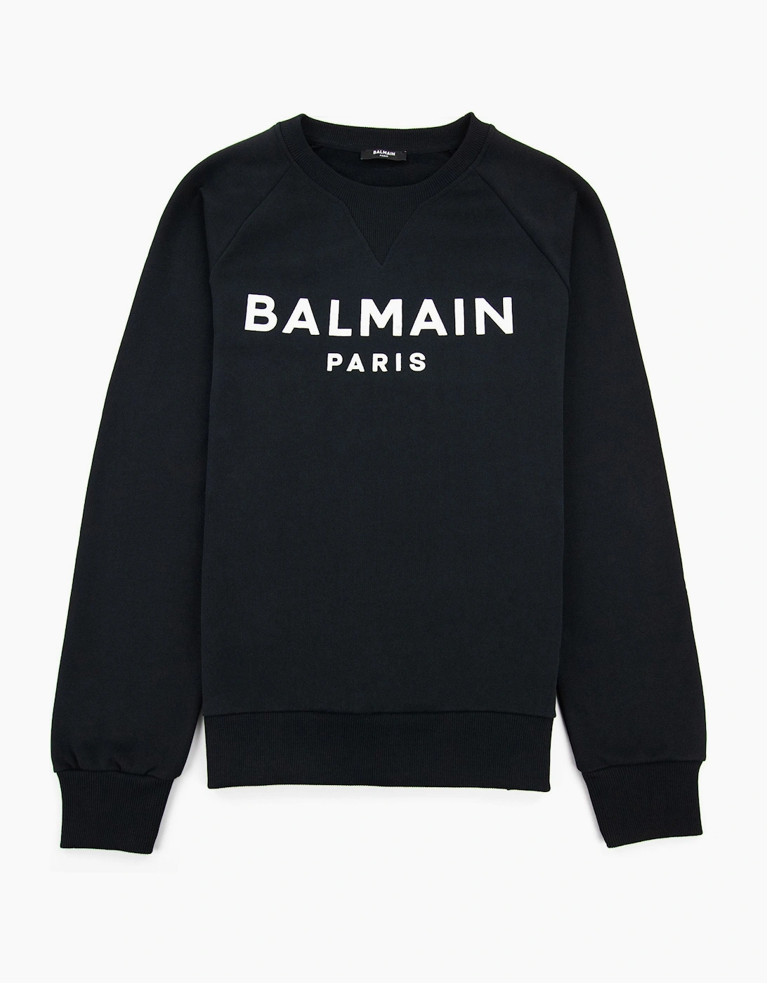 Balmain Foil Logo Sweatshirt Black/Silver Foil Logo