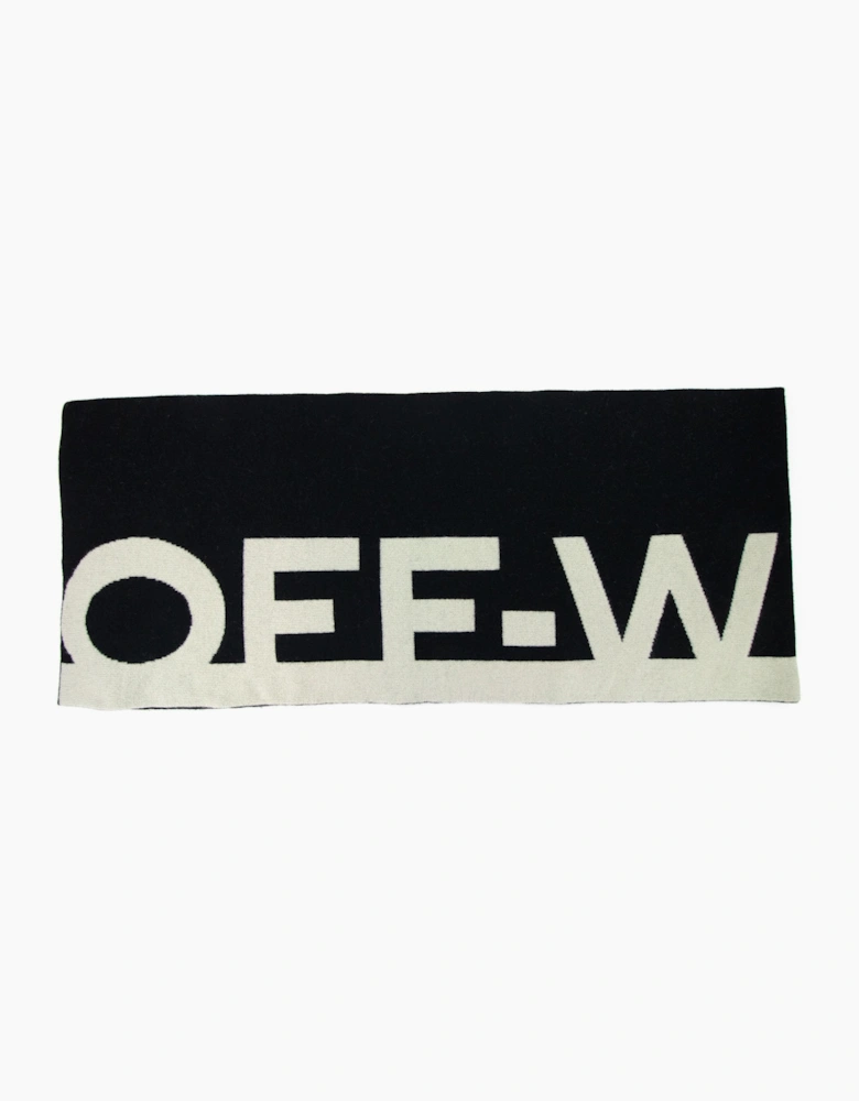 Off White Women Logo Felted Wool Scarf Black/grey