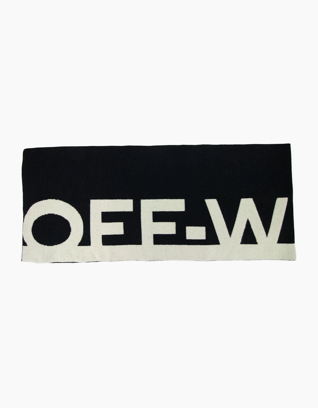 Off-White OFF-WHITE Women's Off White Women Logo Felted Wool Scarf Black/grey - Black/Multi