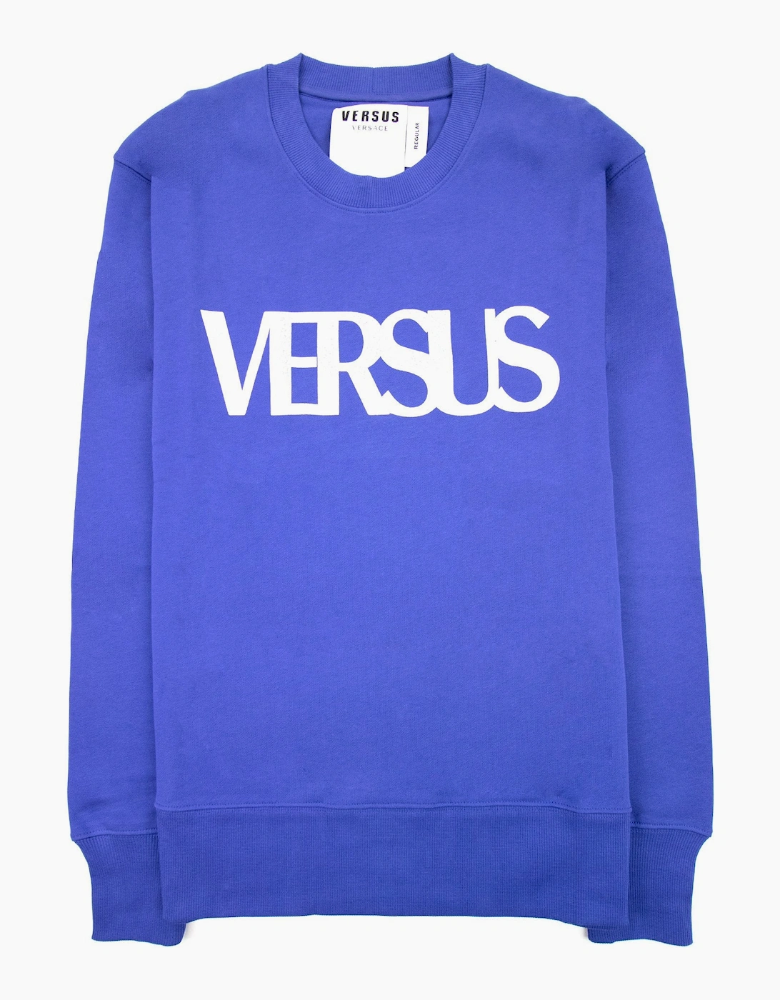 Versace Versus Logo Printed Crew Neck Sweatshirt Royal Blue, 5 of 4