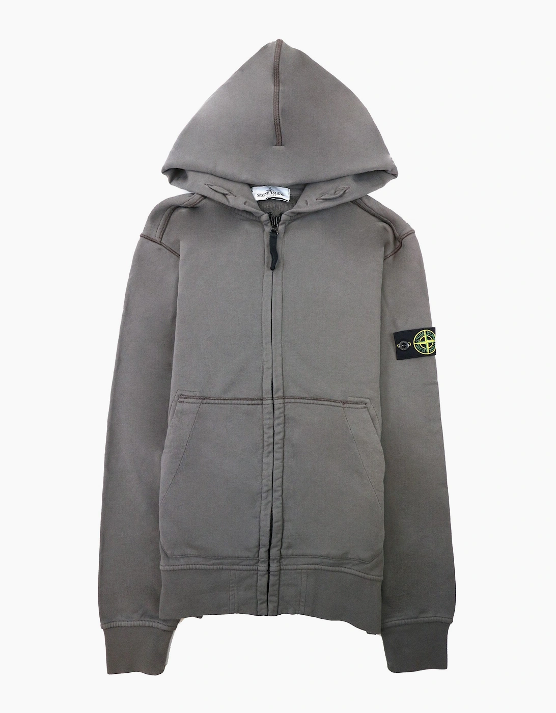 Stone Island Junior 60640 Hooded Zip Up Sweatshirt Khaki V0060, 6 of 5