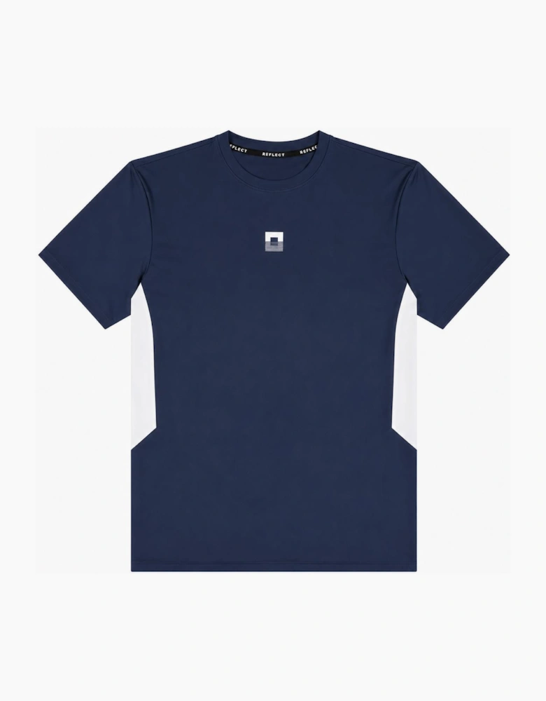 REFLECT Zone Tech T-Shirt Navy Blue/White