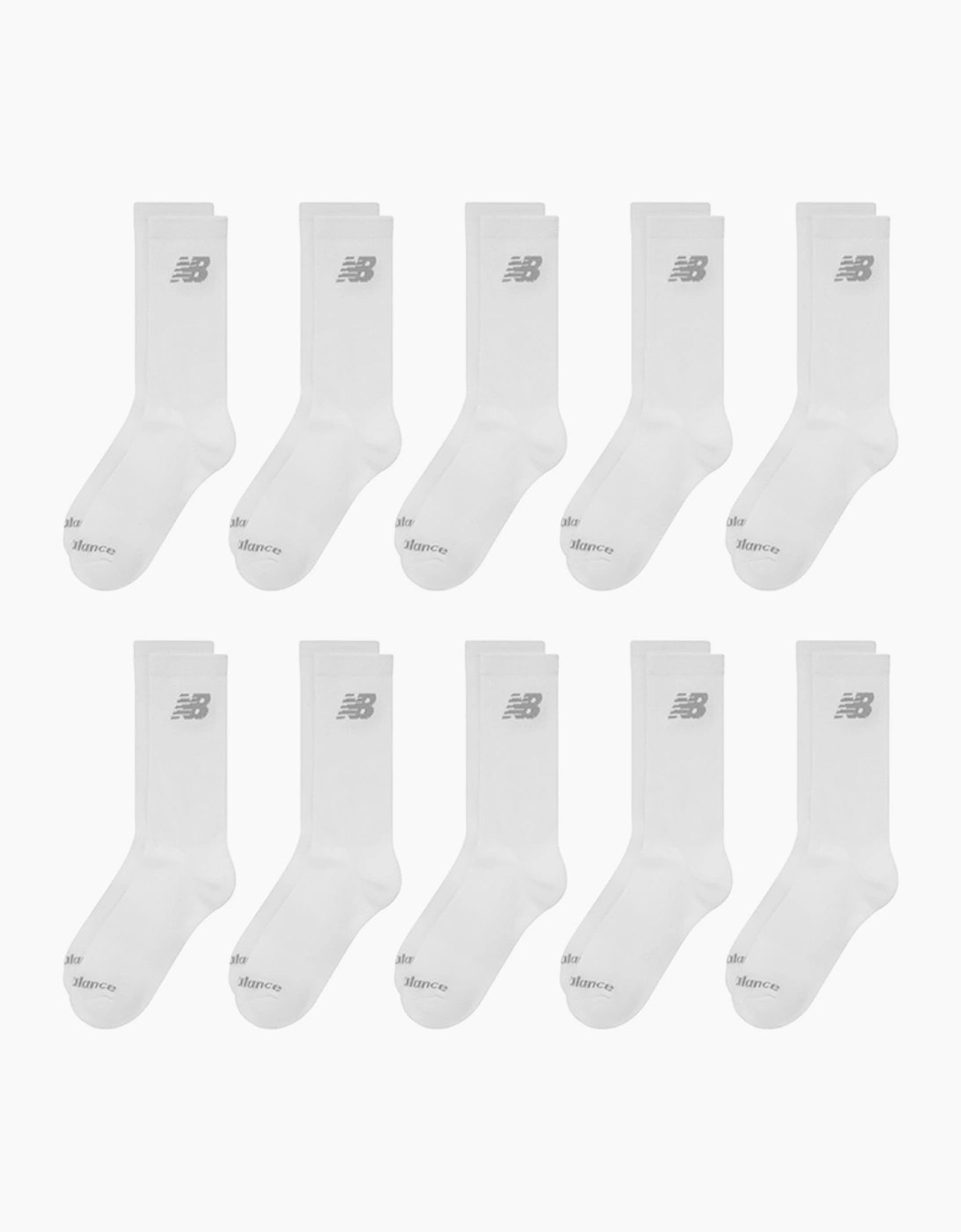 New Balance 10-Pack Cushioned Crew Socks