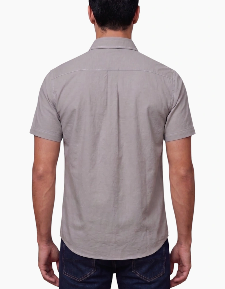 Mens Oxford Shirts Short Sleeve Plain Top Formal Shirt