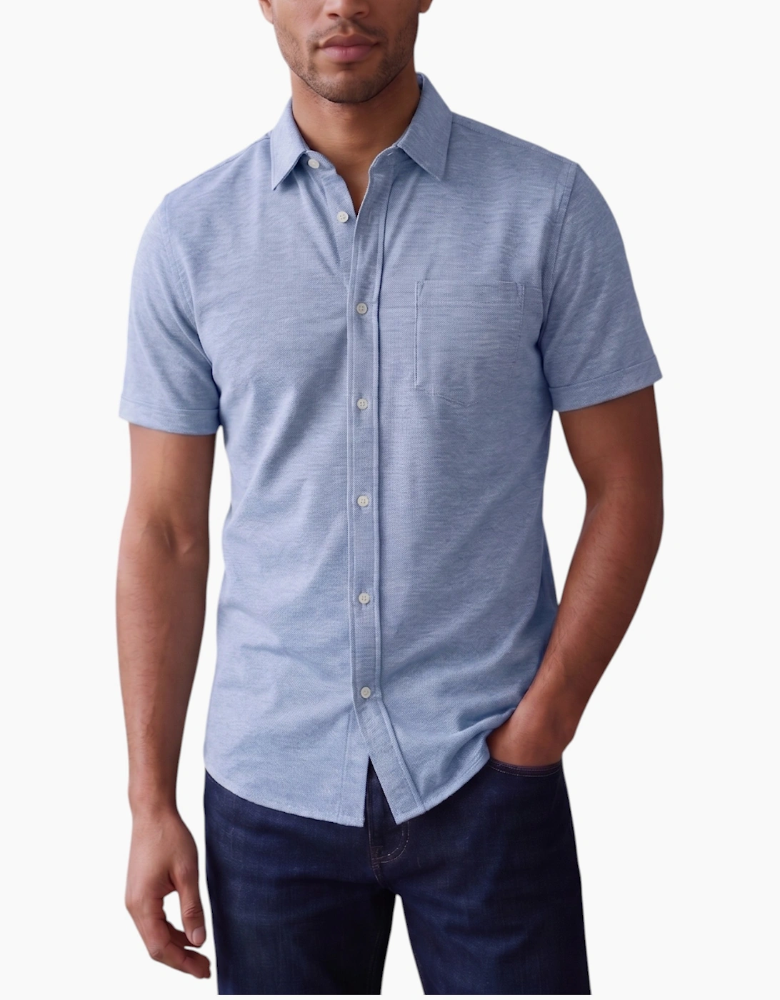 Mens Oxford Shirts Short Sleeve Plain Top Formal Shirt, 3 of 2