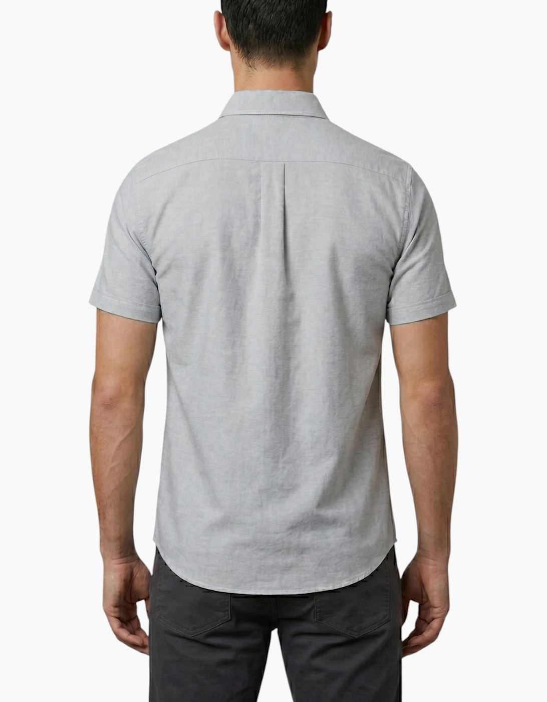 Mens Oxford Shirts Short Sleeve Plain Top Formal Shirt
