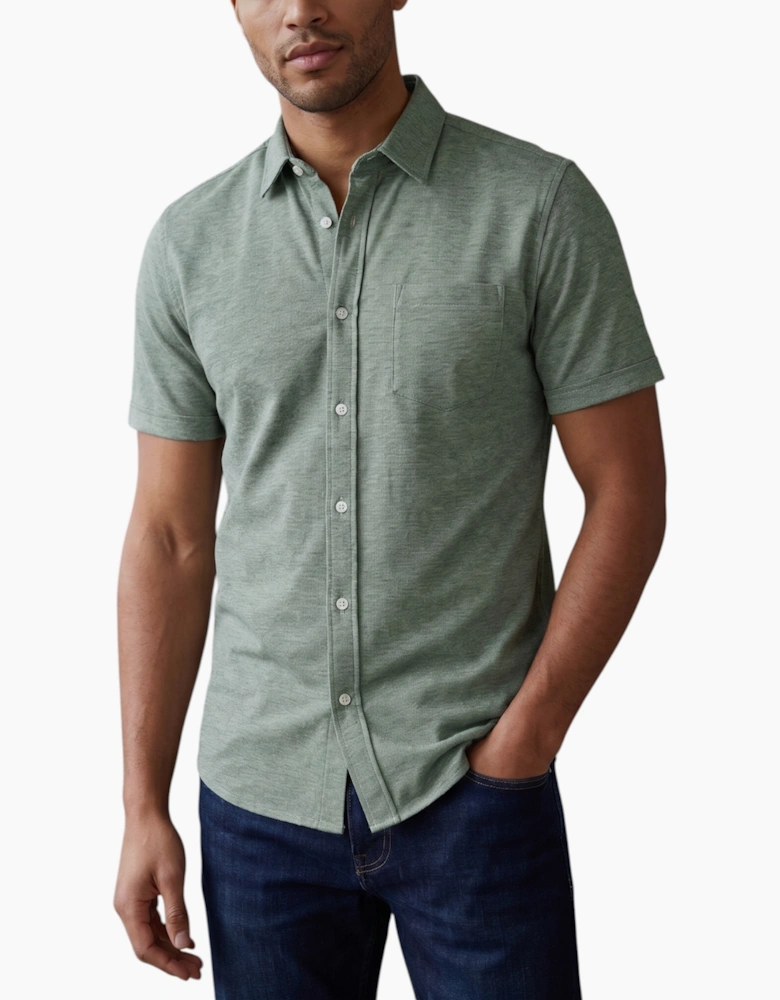 Mens Oxford Shirts Short Sleeve Plain Top Formal Shirt