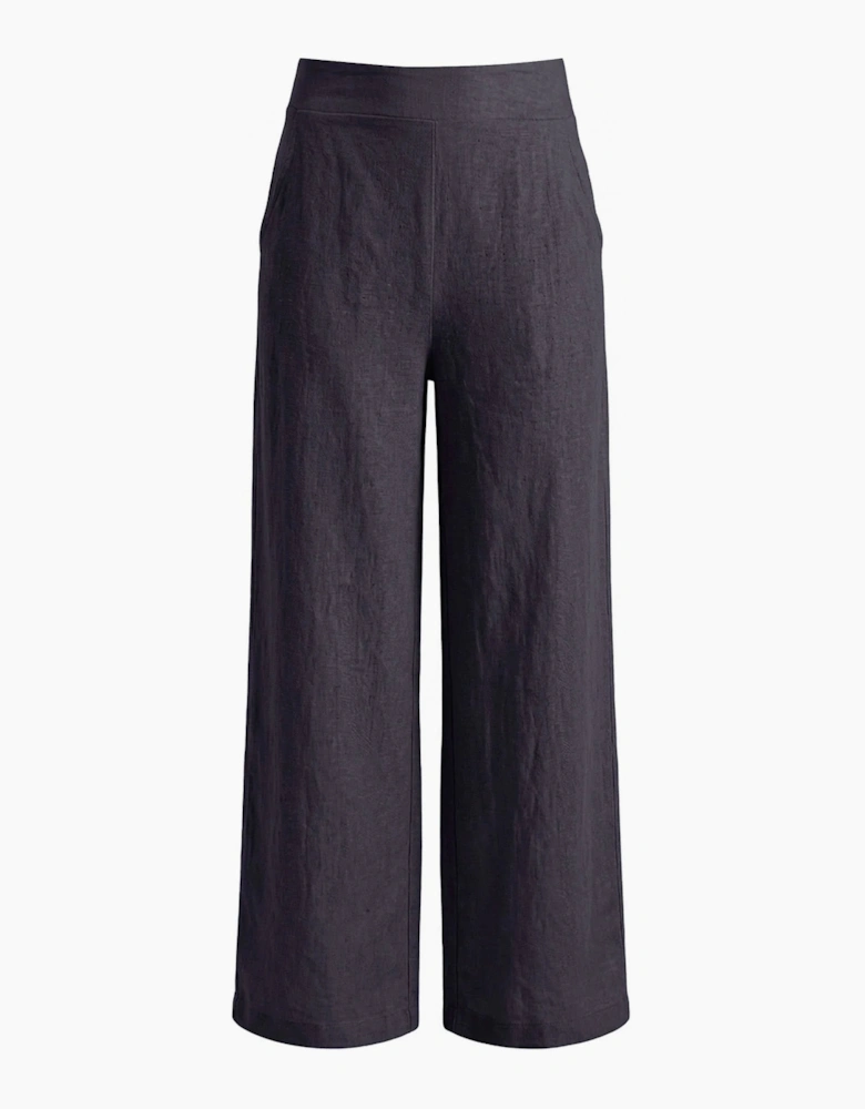 Relaxed Navy Linen Trousers