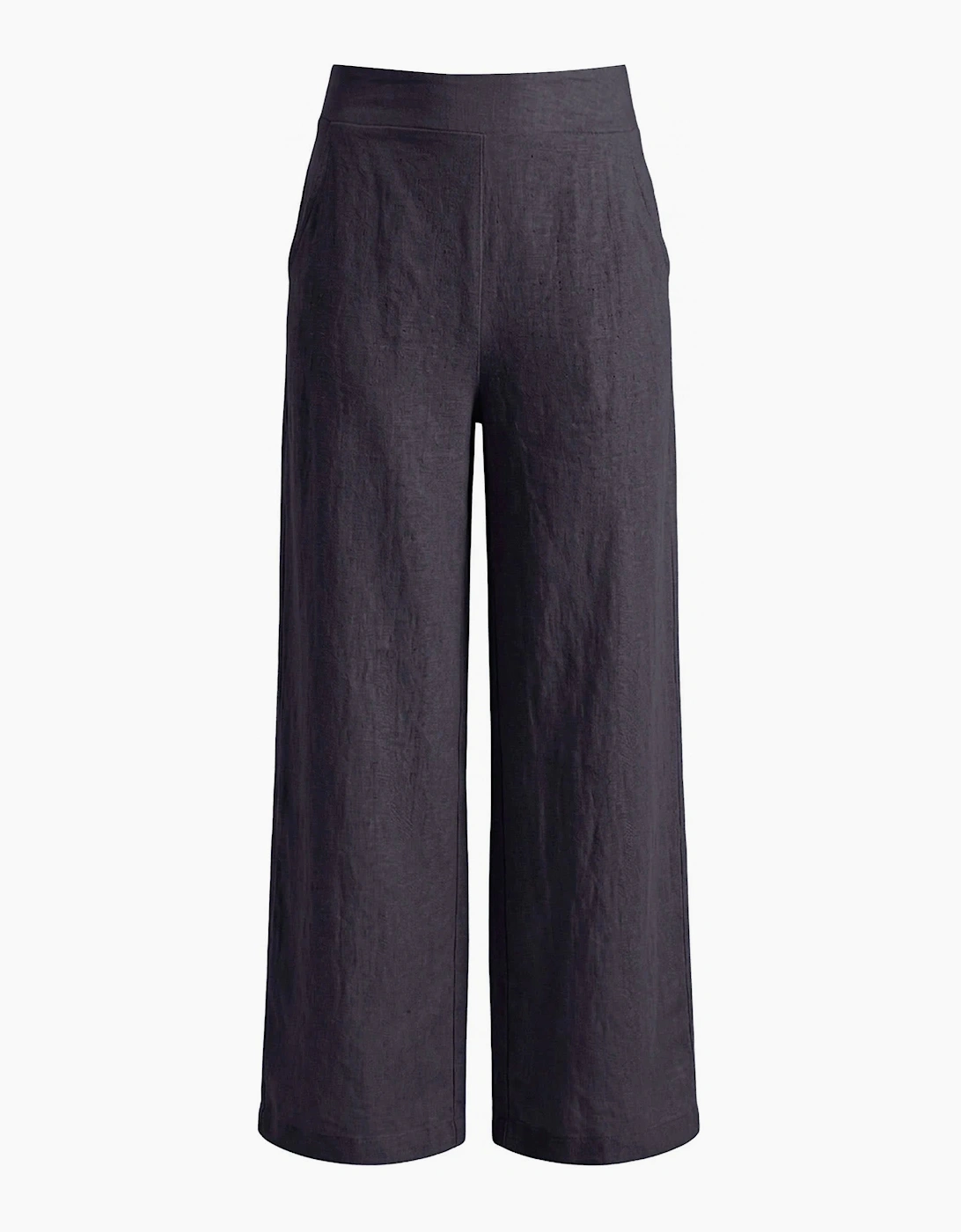 Relaxed Navy Linen Trousers
