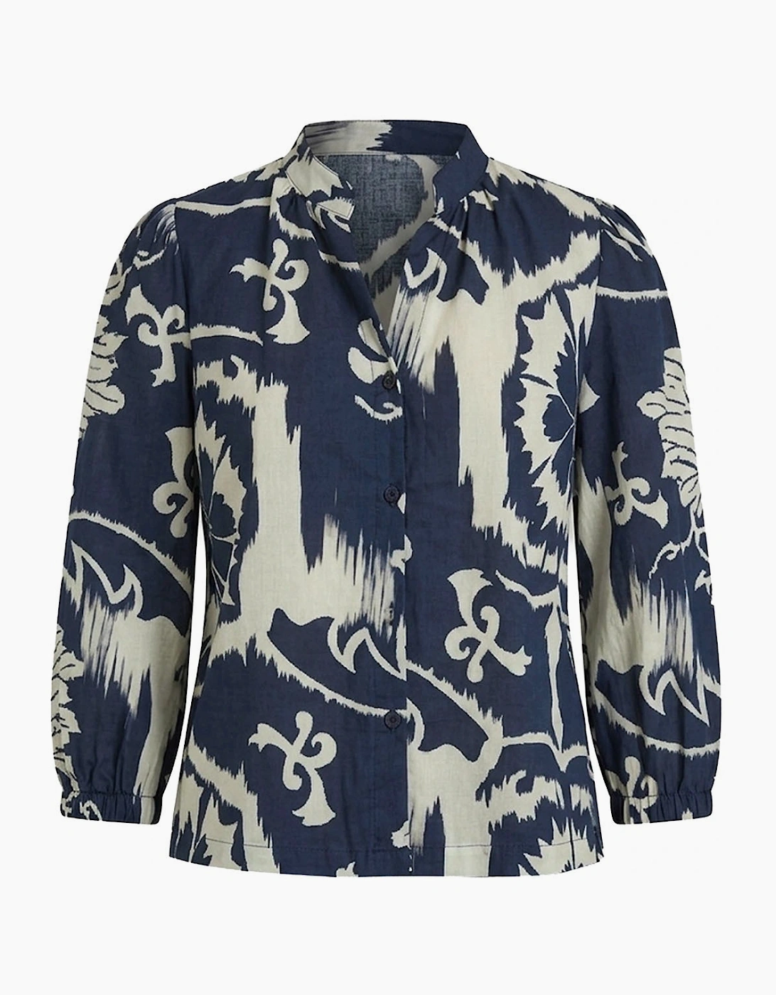 Navy Ornamental Print Shirt