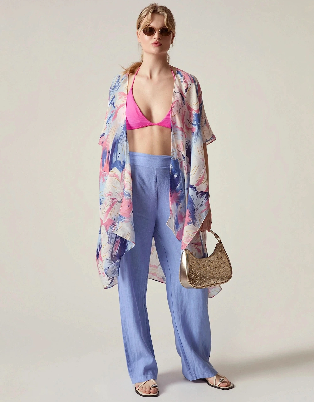 Relaxed Blue Linen Trousers
