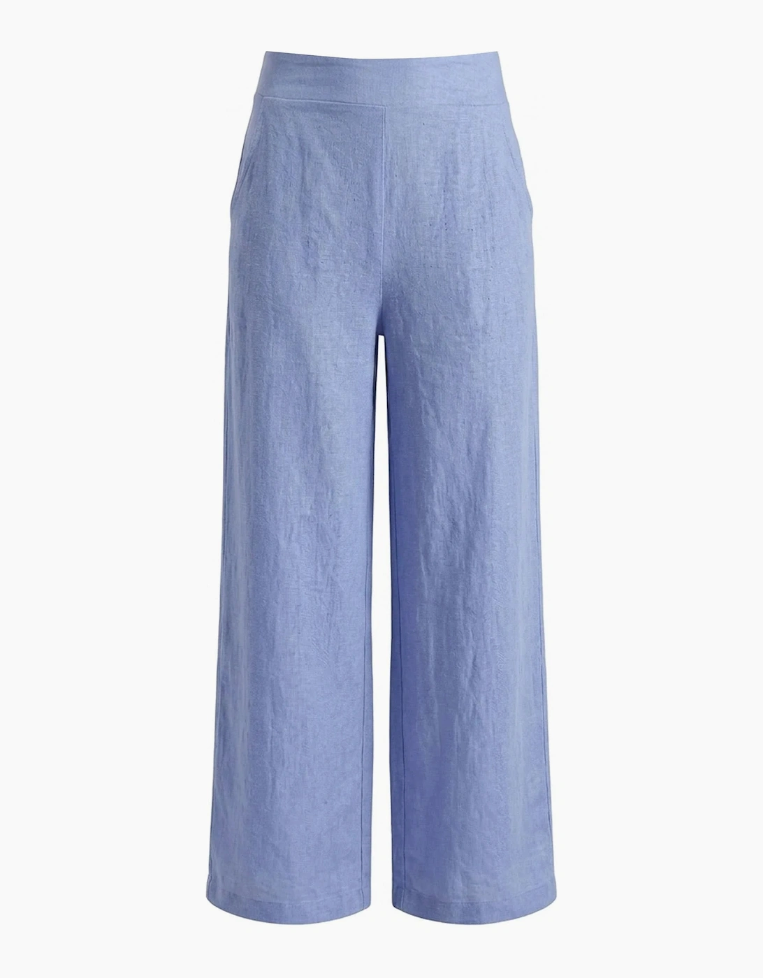 Relaxed Blue Linen Trousers