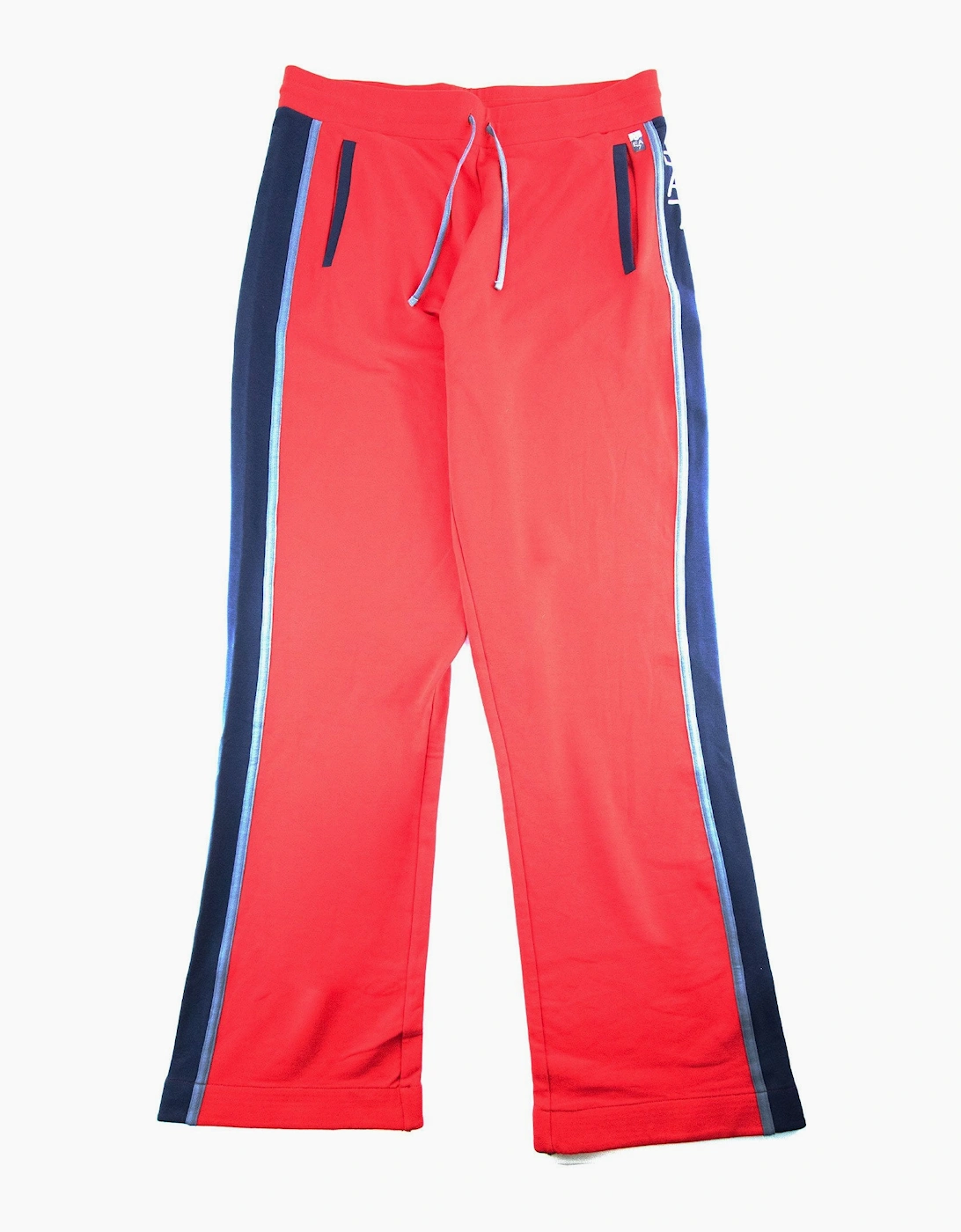 Ea7 Side Stripe Straight Leg Pants Blood