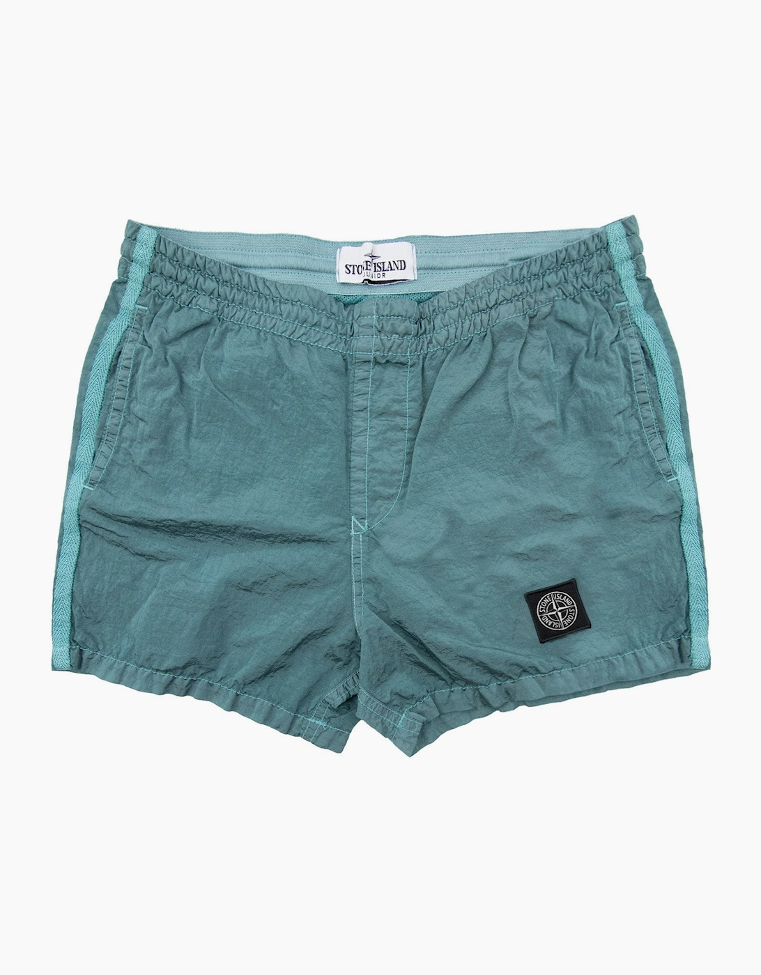 Stone Island Junior B10001 Nylon Metal In Econyle Swim Shorts Light Green S0043