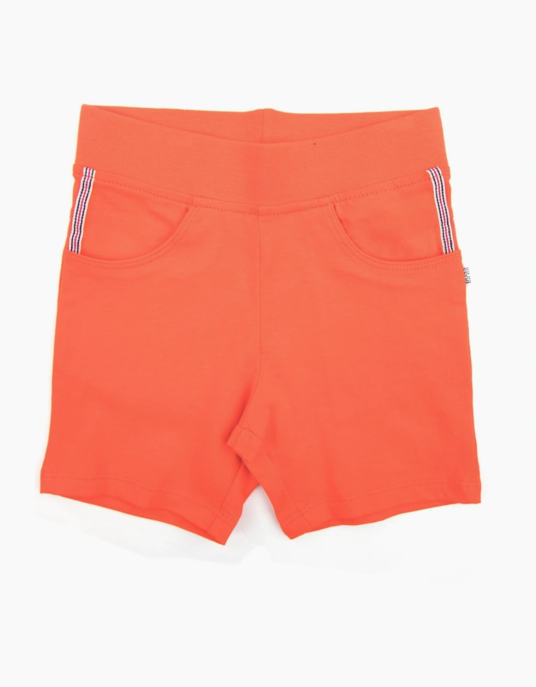 Hugo Boss Kids Logo T-shirt & Bermuda Short Set Marl Grey/red