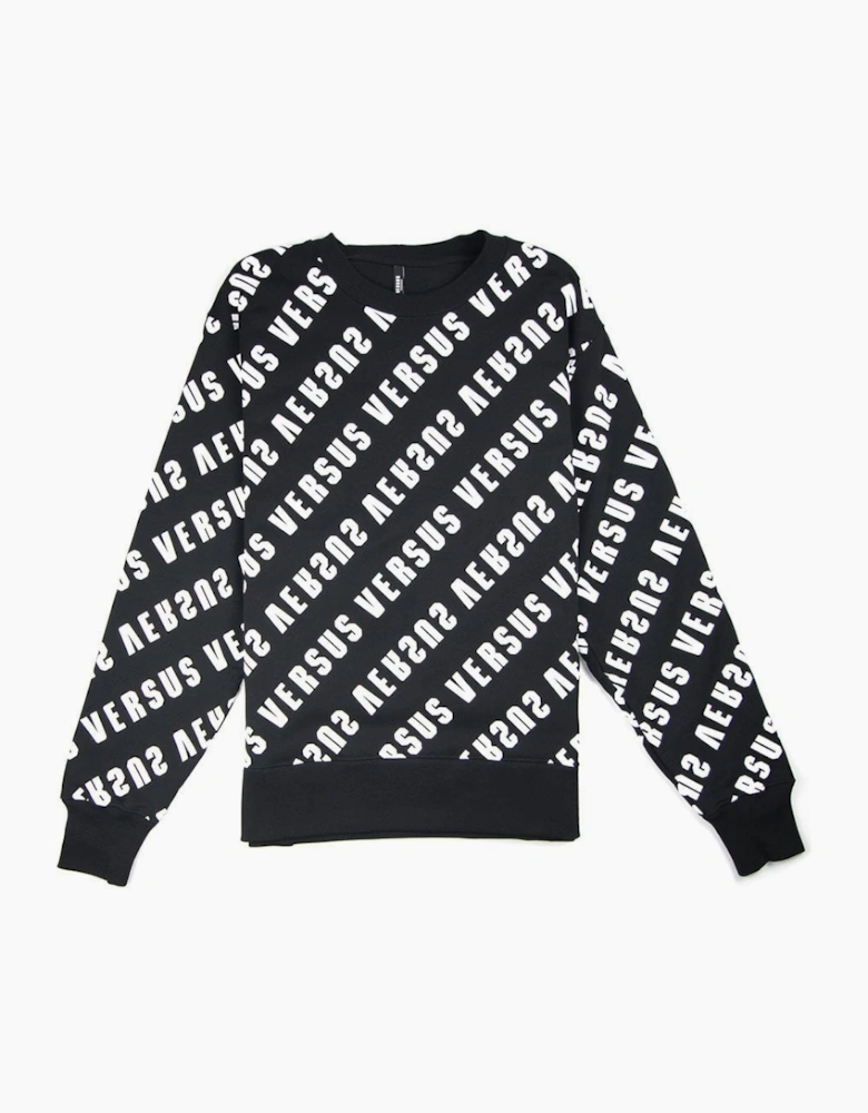 Versace Versus Multi Versus Stamp Sweatshirt Black