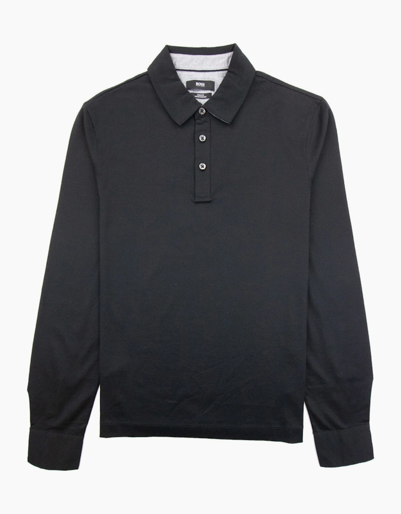 Hugo Boss Paver 01 Long Sleeve Cuff Polo Black