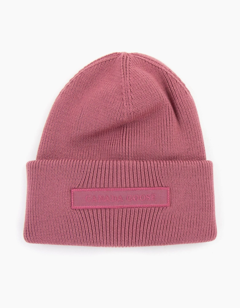 Canada Goose Tonal Emblem Beanie Soft Mauve