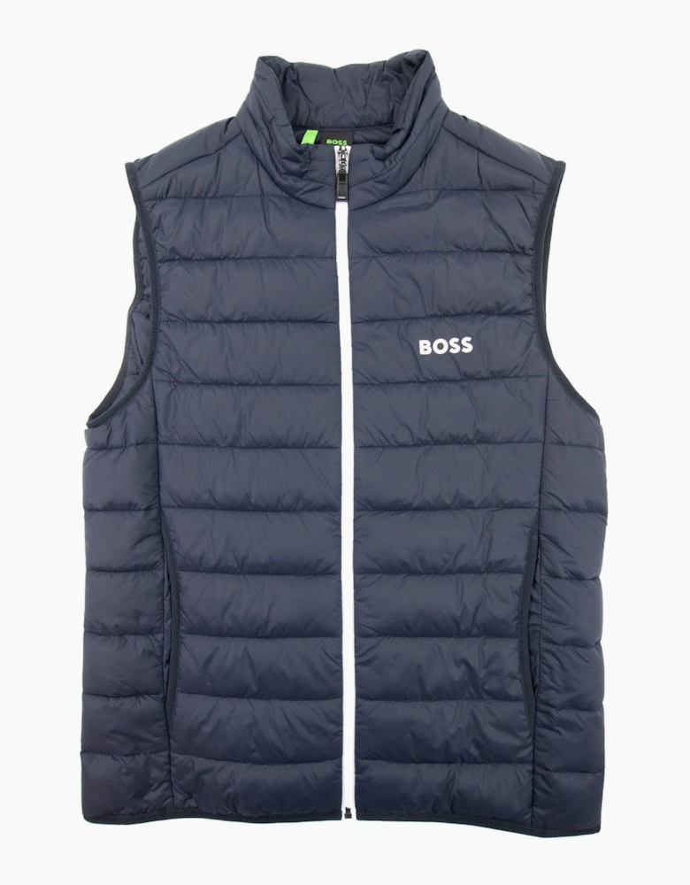 Hugo Boss V Thor Logo Detail Water Repellent Gilet Navy 402