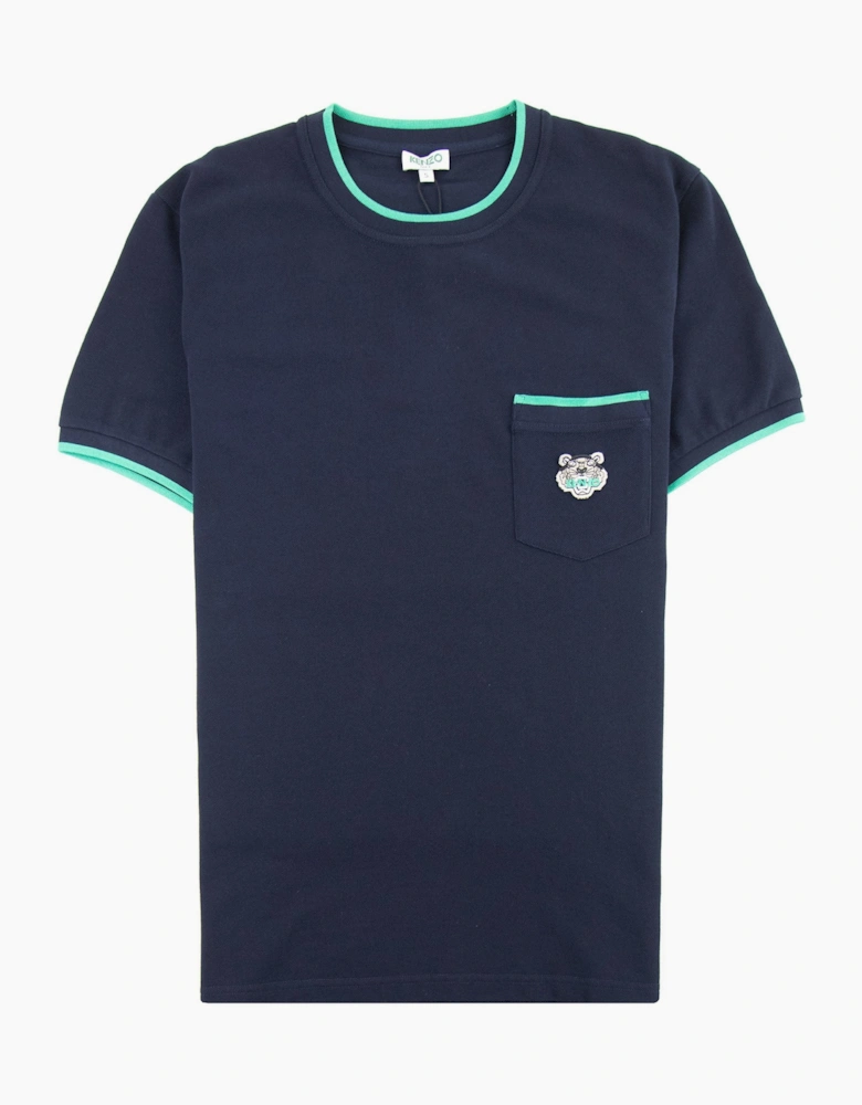 Kenzo Pocket Tiger Crest T-shirt Navy Blue