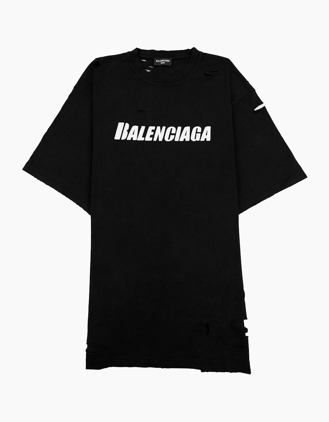 Balenciaga Caps Rip T-shirt Black