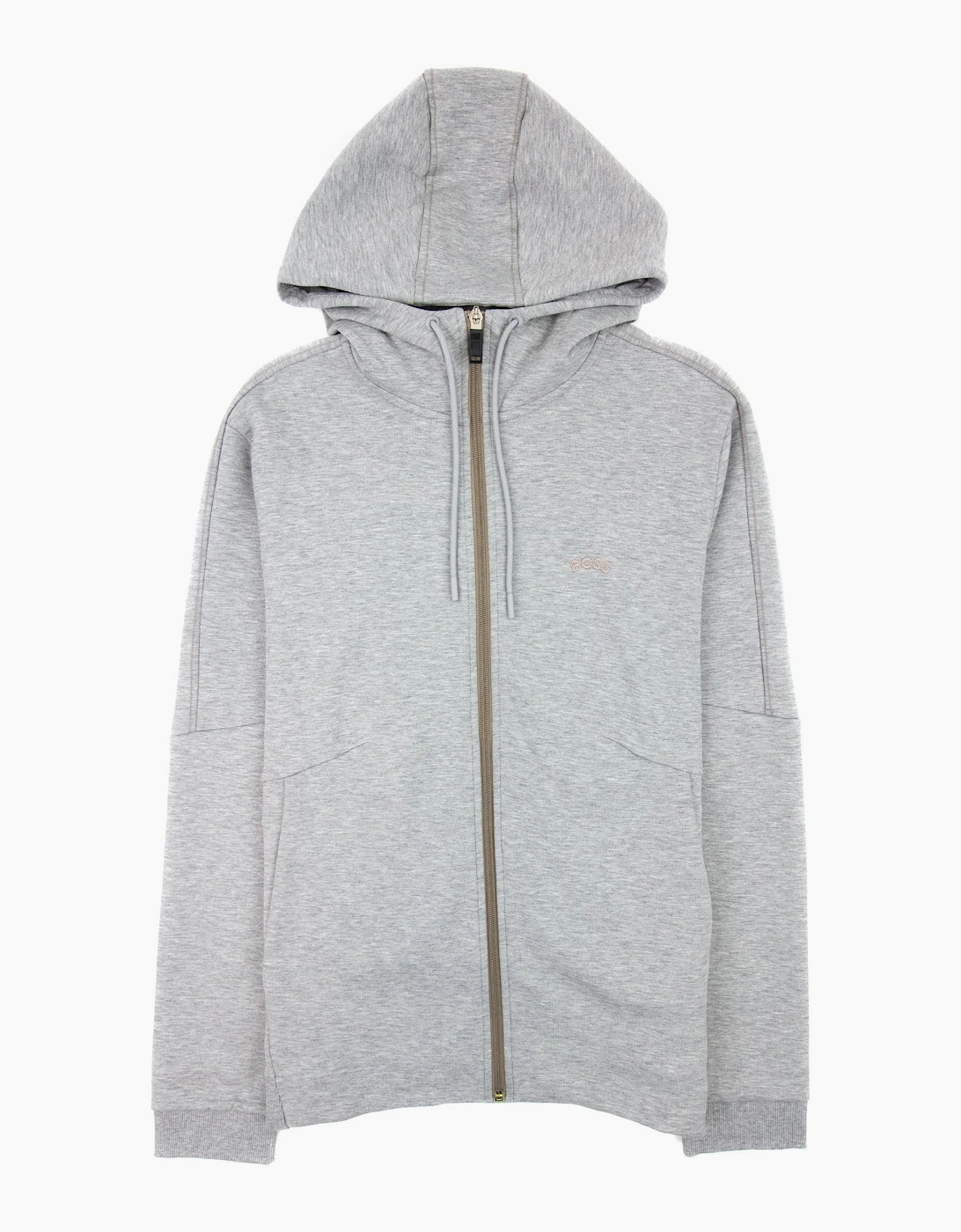Hugo Boss Saggy 2 Grid Artwork Zip Up Hoody Gray 059, 4 of 3