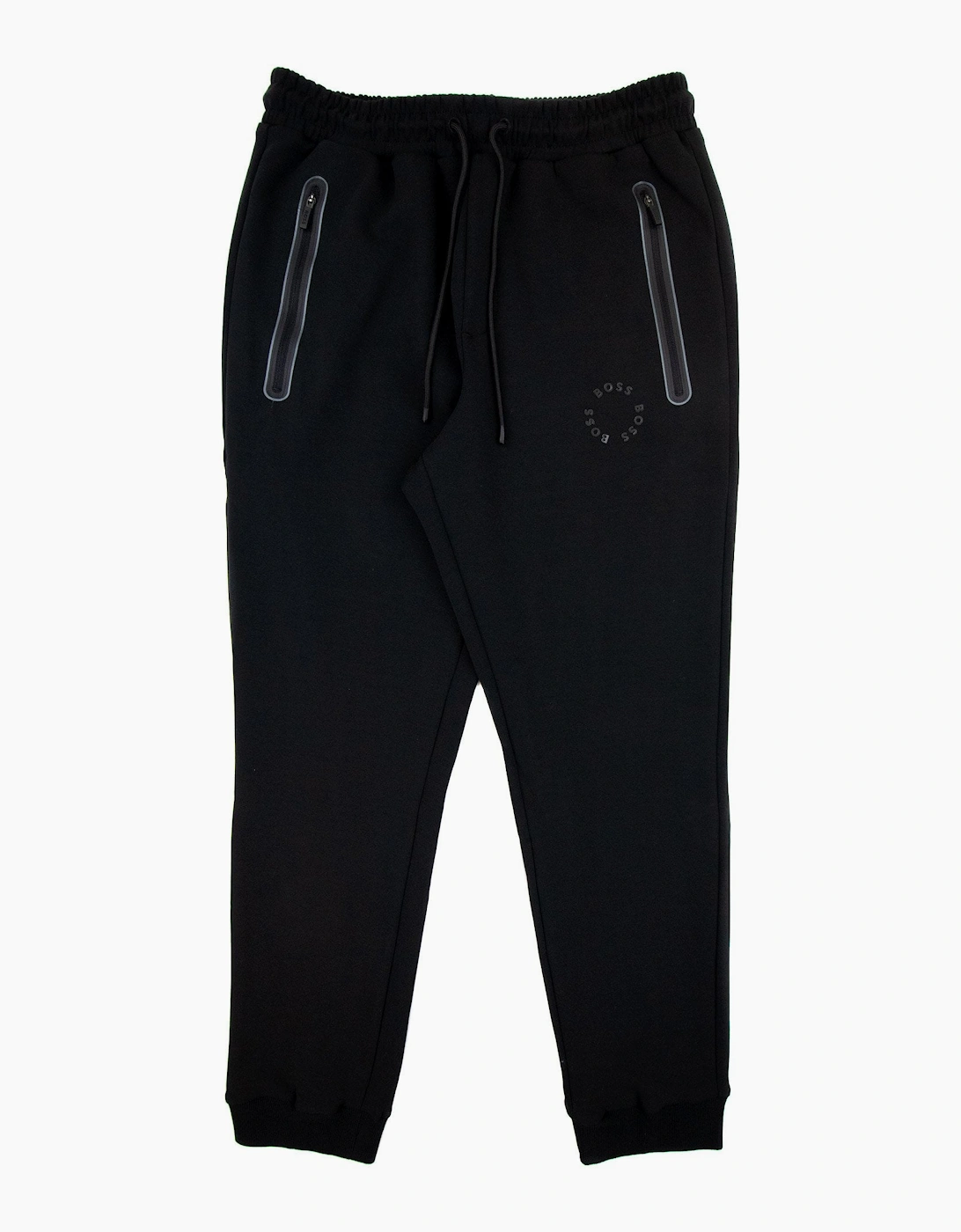 Hugo Boss Hadiko 2 Cotton-blend Tracksuit Bottoms With Raise Black 001