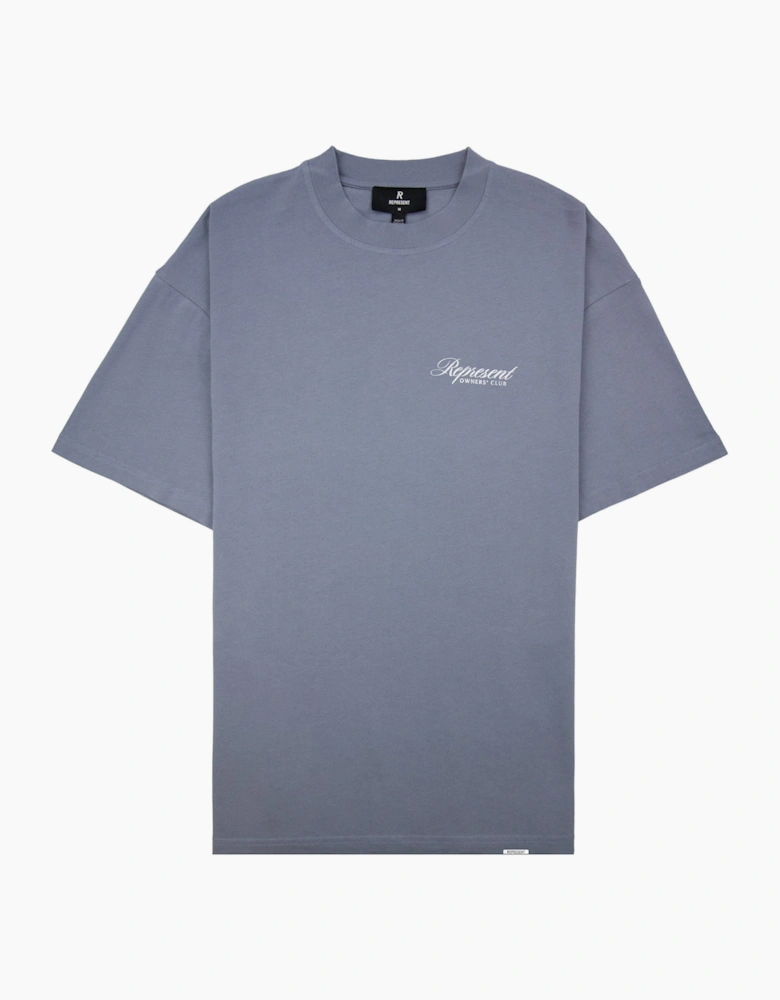 Represent Owners Club Script T Shirt Dusty Blue