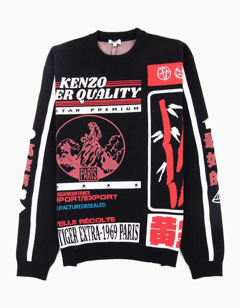 Kenzo Rice Bags Knitted Jumper Black