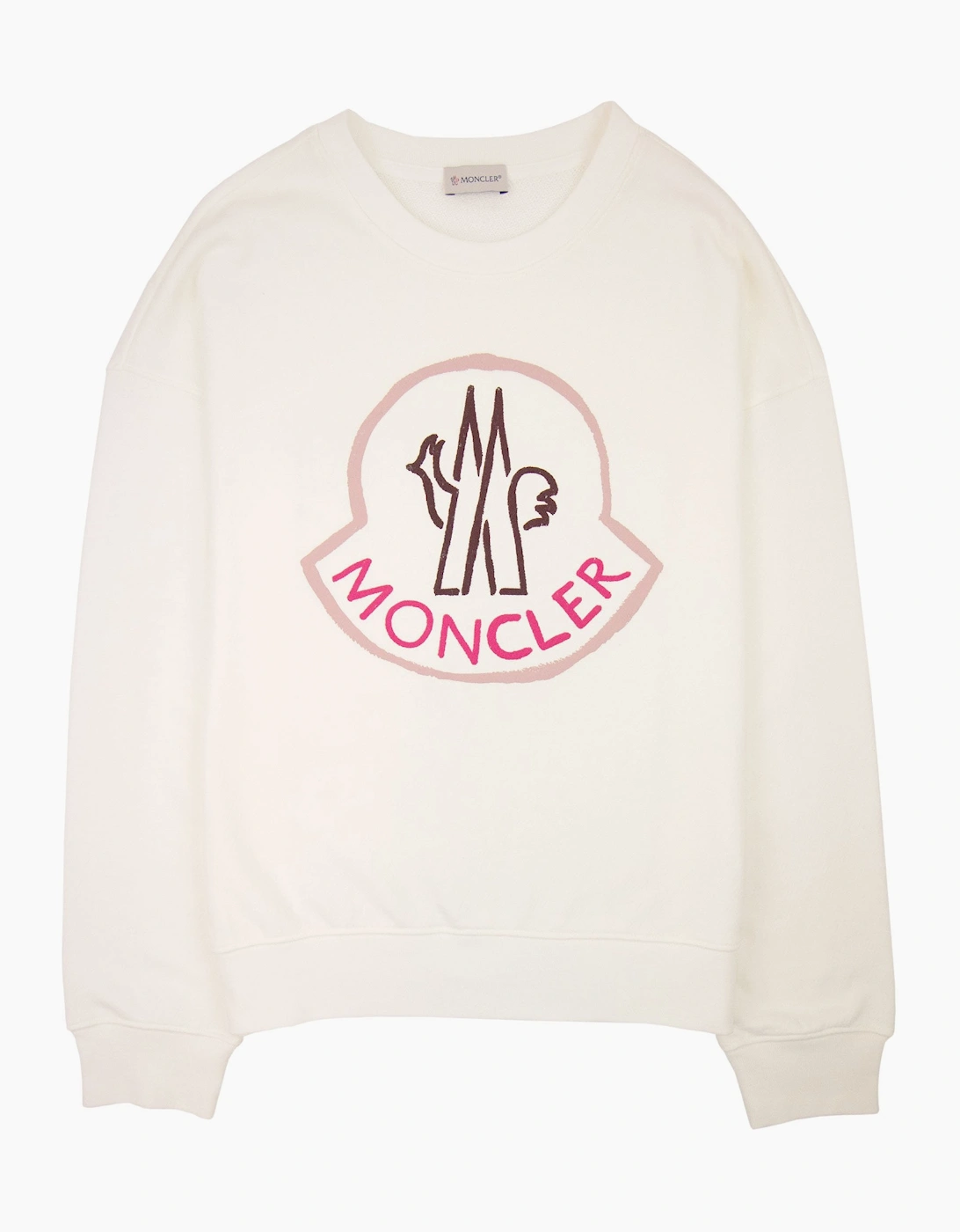 Moncler Women Logo Sweatshirt Off White 032