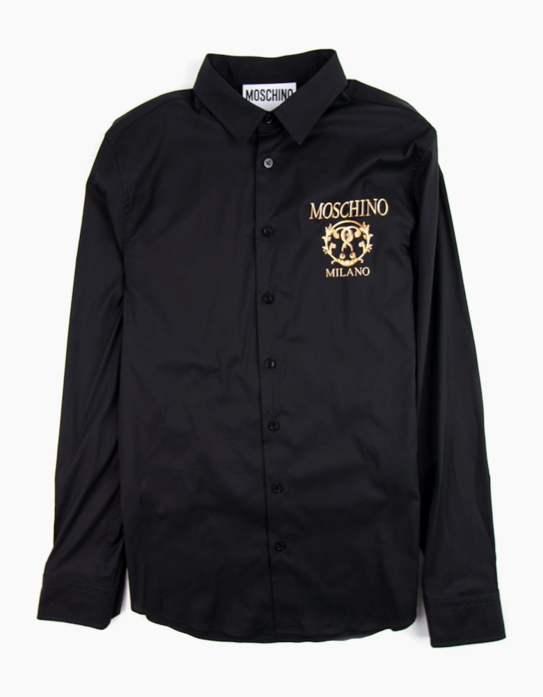Moschino Couture Question Mark Poplin Shirt Black