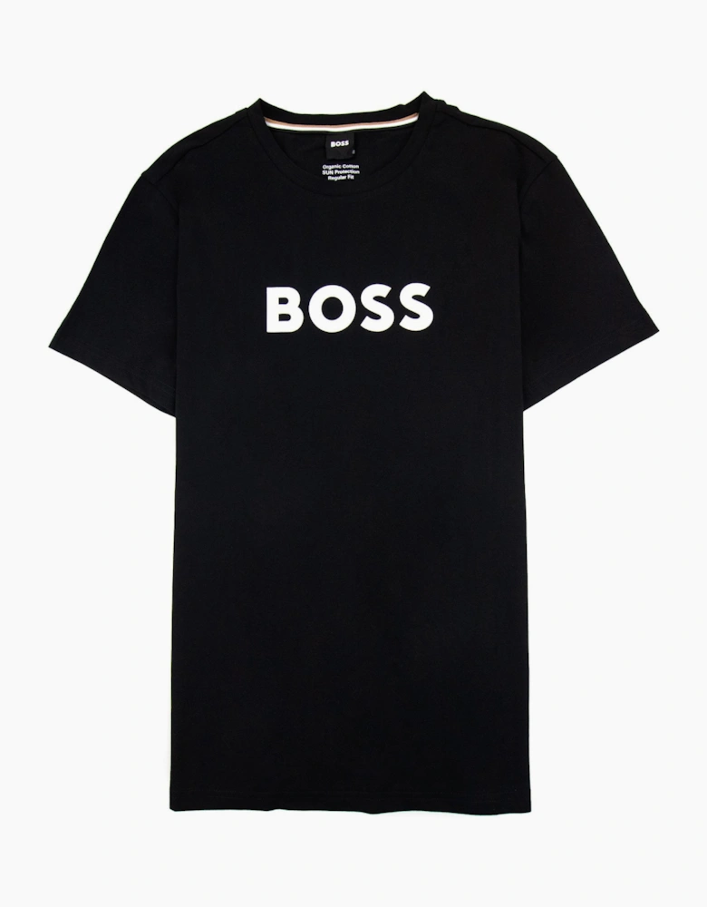 Hugo Boss Organic-cotton T-shirt With Contrast Logo Black 001