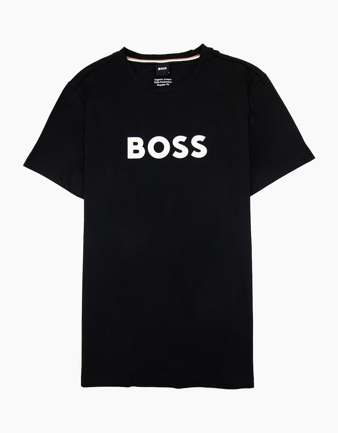 Hugo Boss Organic-cotton T-shirt With Contrast Logo Black 001
