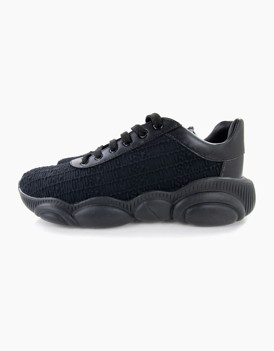 Moschino Couture All Over Logo Teddy Trainers Black