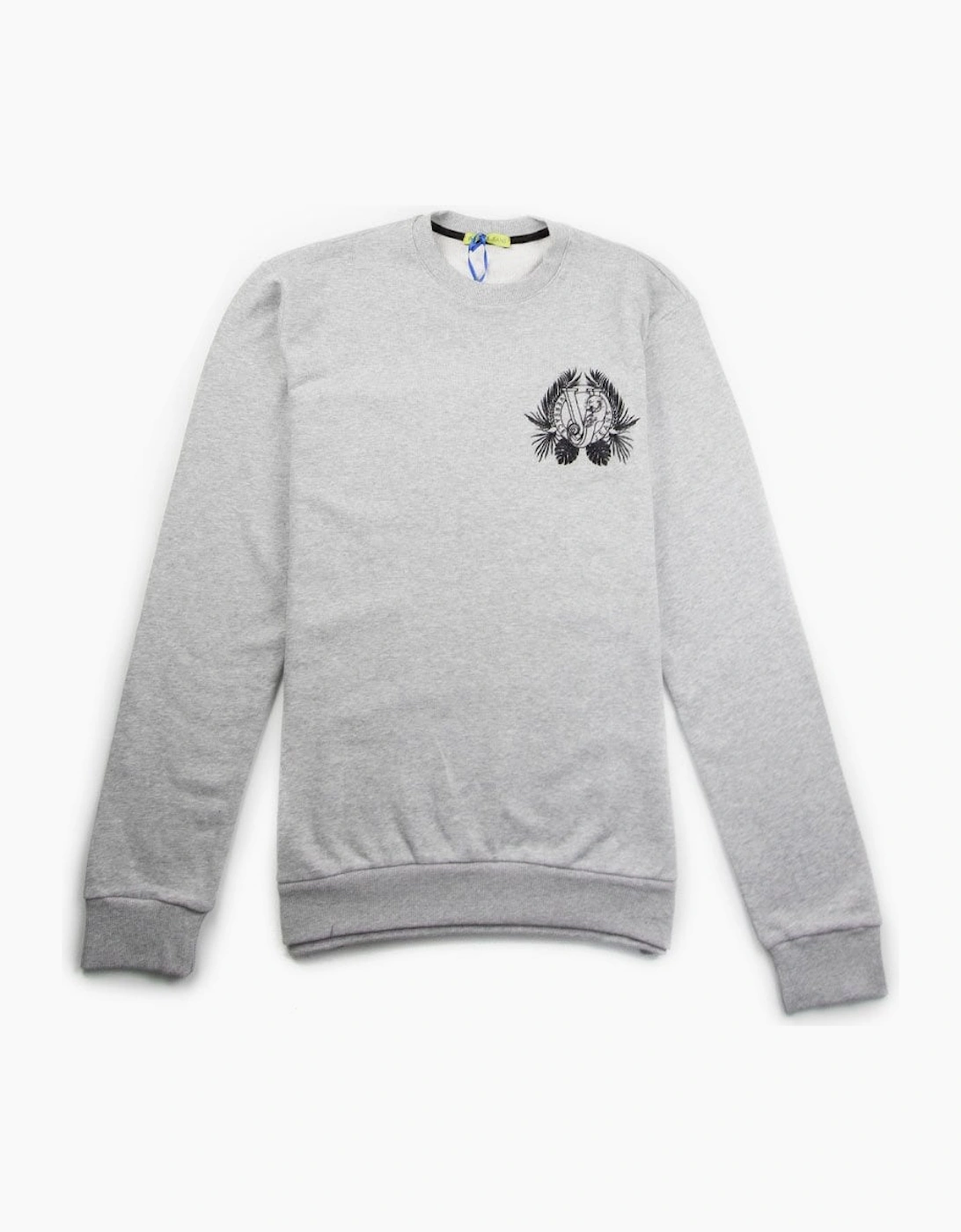 Versace Jeans VJ Chest Logo Crewneck Sweatshirt Grey