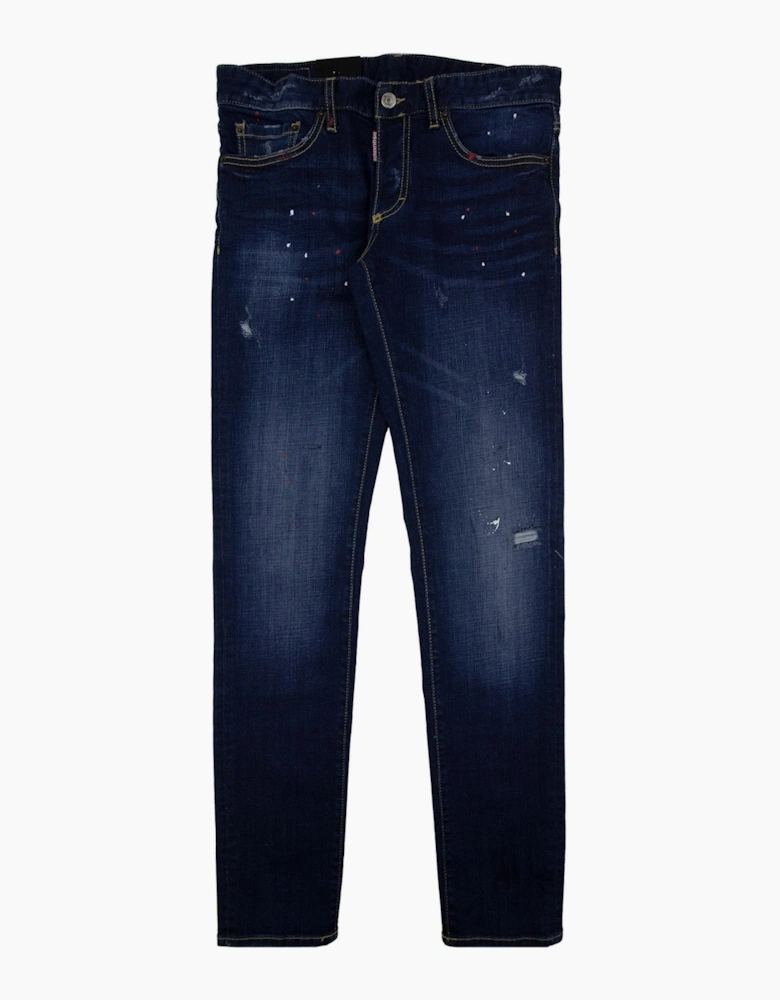 Dsquared2 Dsq2 Red Paint Slim Jean Denim 470