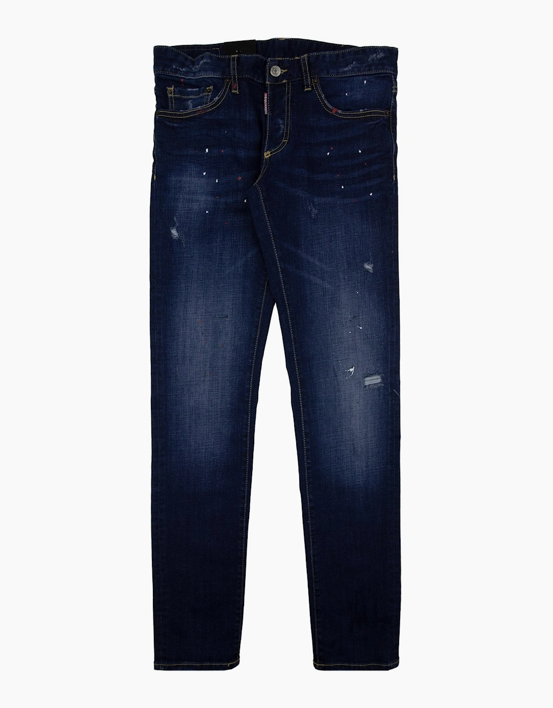 Dsquared2 Dsq2 Red Paint Slim Jean Denim 470