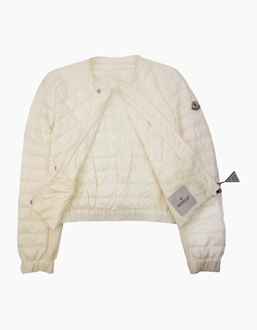 Moncler Women Barneville Short Down Jacket Off White 034