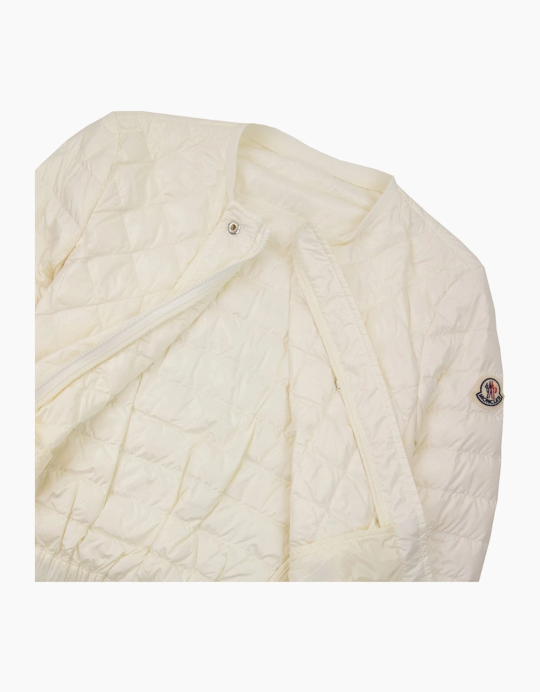 Moncler Women Barneville Short Down Jacket Off White 034