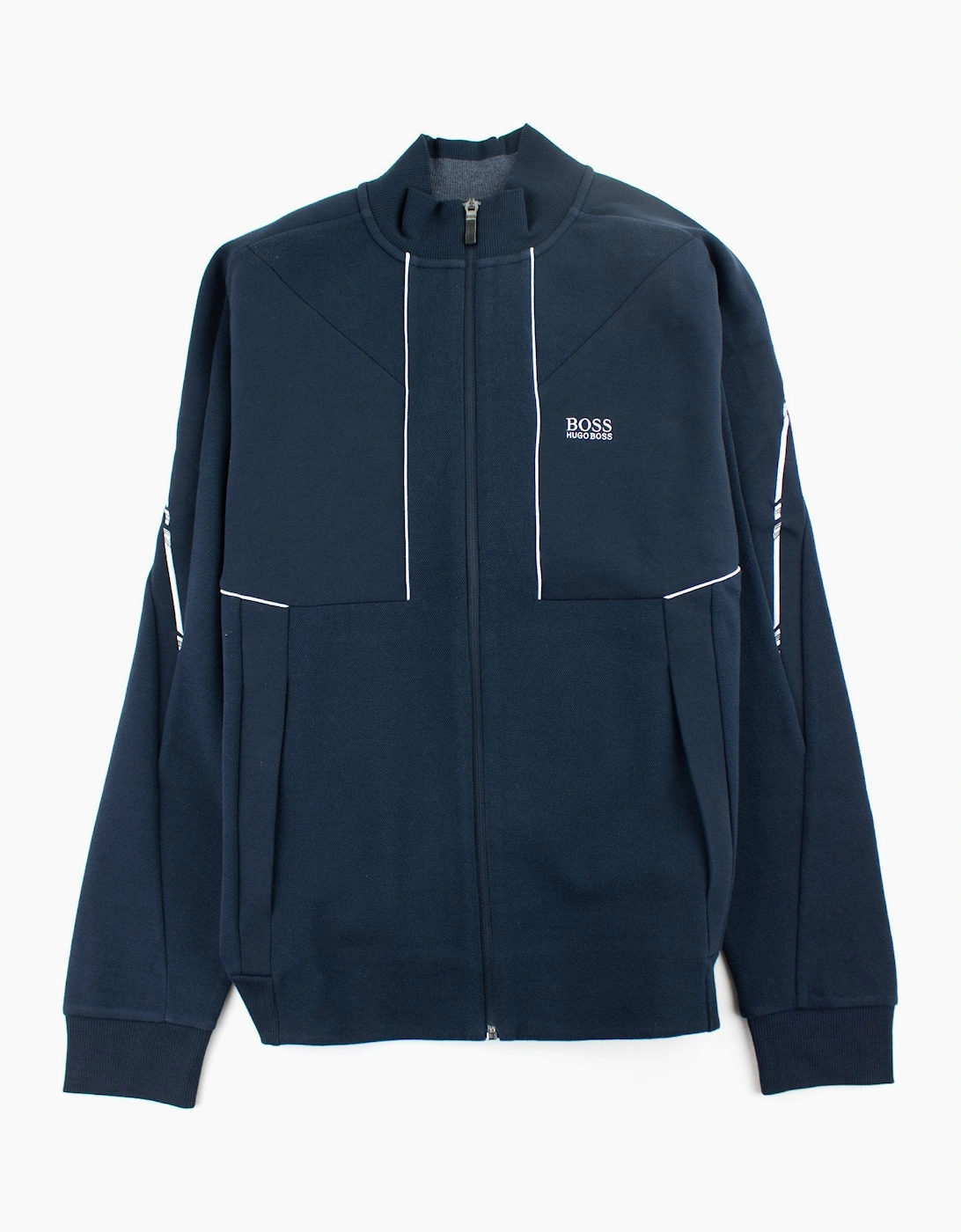 Hugo Boss Regular-fit Sweatshirt With Embroidered Logo Dark Blue