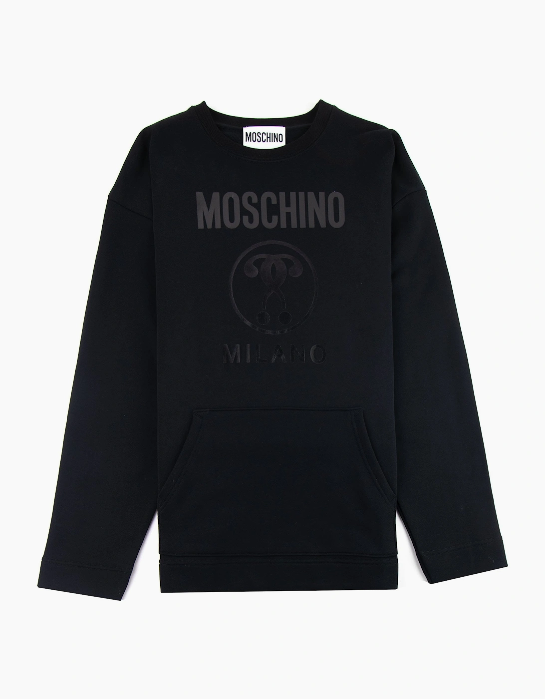 Moschino Couture Kangaroo Pocket Logo Sweater Black, 3 of 2